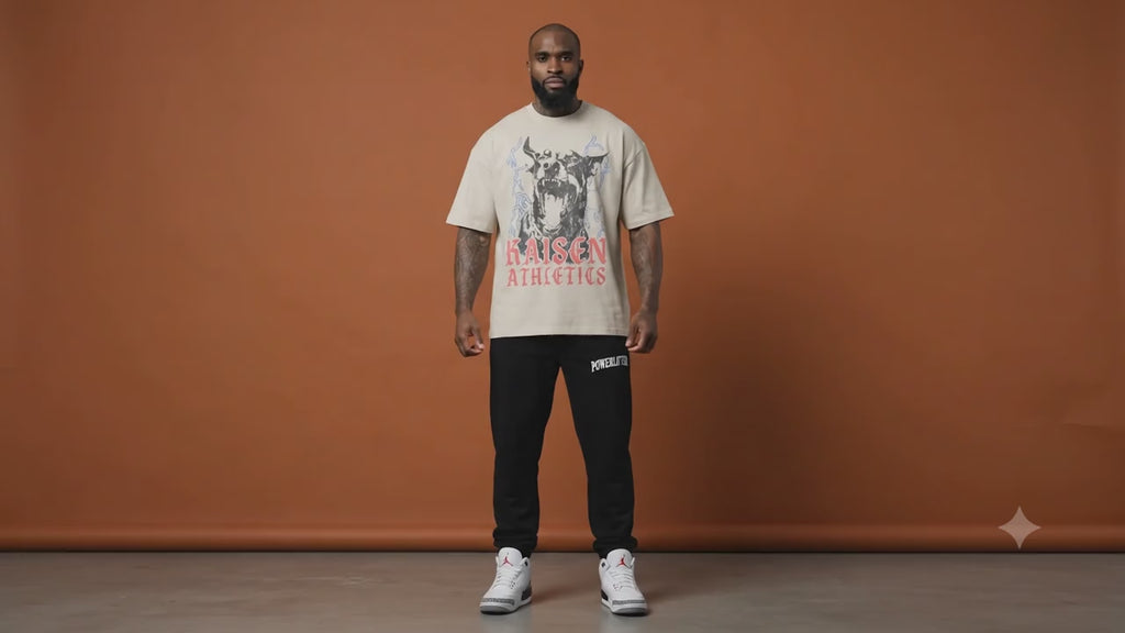 Streetwear Unisex Earth Tone Heavyweight Loose Fit FOG T-Shirt