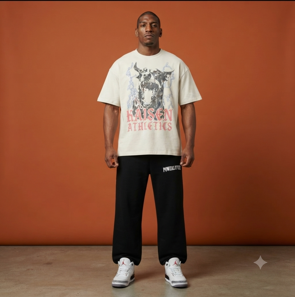 Streetwear Unisex Earth Tone Heavyweight Loose Fit FOG T-Shirt